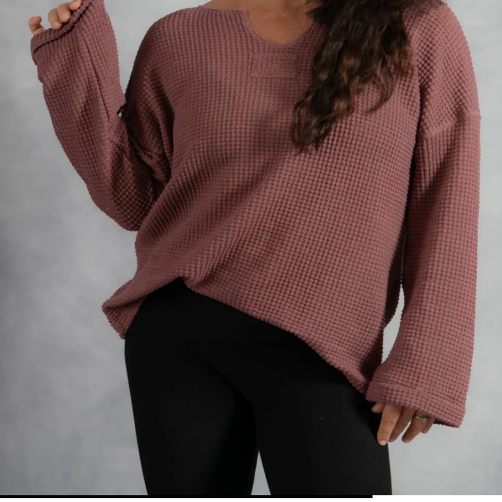 SUPER COZY, COMFY and CASUAL Waffle Top